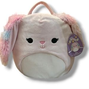 Squishmallows Easter basket light pink color bunny floppy ears New cute BOP